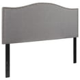 thumbnail image 3 of BizChair Upholstered Full Size Arched Headboard with Accent Nail Trim in Light Gray Fabric, 3 of 10