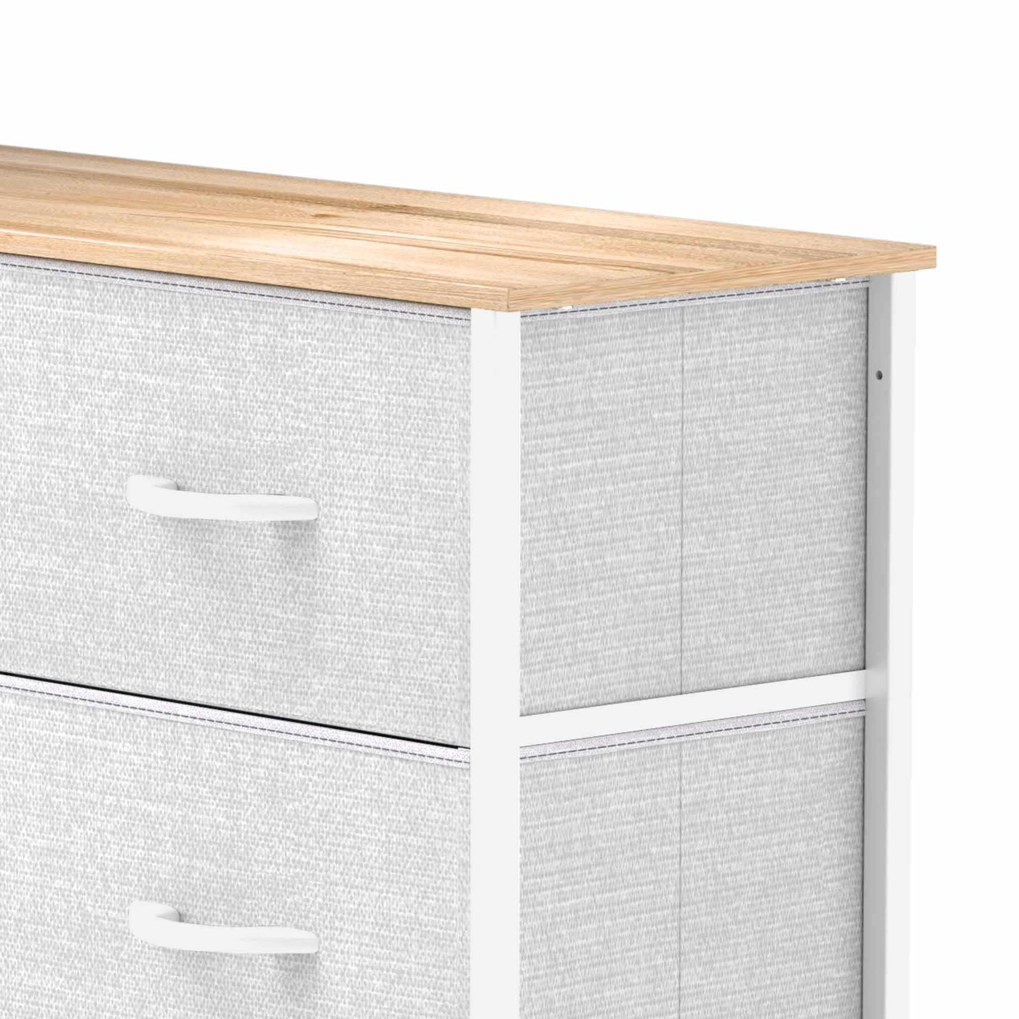 Uforic 8 Drawers Dresser Chest of Drawers for Fabric Storage Dressers for Living Room Gray