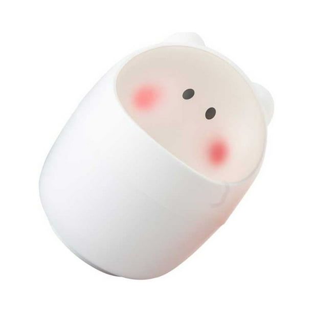 Matsuzay cubo de basura de escritorio, cubo de basura ligero e impermeable, contenedor de basura de escritorio de dibujos animados, cubos de Almacenamiento y organización del hogar Blanco