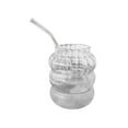thumbnail image 3 of 2x Vaso de Vidrio con Cristalería Creativa Resistente Al Calor Reutilizable Botella de Agua Duradera para Cafetería de Fruta Oficina Cocina 2 piezas, 3 of 8