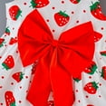 thumbnail image 6 of Fshinging Summer Strawberry Print Princess Casual Dresses With Hat 2 Piece Set Toddler Girls Birthday Party Gifts Baby Kids Clothes Size 1-2 Years, 6 of 7
