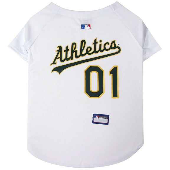Pets First MLB Oakland Athletics Mesh Jersey for Dogs and Cats - Licensed Soft Poly-Cotton Sports Jersey - Medium