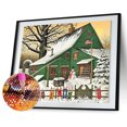 thumbnail image 2 of Wdftyju Pintura de diamante 5D, taladro redondo completo, dibujo de diamantes de imitación de casa verde nieve DIY Wdftyju 6zv1ct4du6zq4jq7, 2 of 9