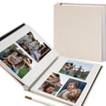 thumbnail image 4 of Clearance Under $14, 1 Pack Self-Adhesive Photo Album memory book, DIY Scrapbook with Linen Cover and Protective Film, 20-Page Large Capacity Album with Marker Pen, 32*27*2cm(C), 4 of 7