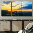 thumbnail image 2 of PixonSign Canvas Print Wall Art Set Blue & Orange Sunset Over Mountains Nature Wilderness Photography Realism Rustic Landscape Relax/Calm Multicolor Dark for Living Room, Bedroom, Office - 16"x24"x3, 2 of 5