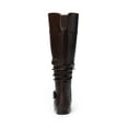 thumbnail image 5 of DREAM PAIRS Women's Platform Knee High Boots Fashion Flat Pull On Fall Weather Slouchy Wild Knee High Boots BROWN-PU US SIZE 8.5, 5 of 7