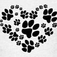 thumbnail image 3 of CafePress - Paws Heart Kids Light T Shirt - Light T-Shirt Kids XS-XL, 3 of 4