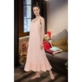 thumbnail image 3 of Miss Lavish London Victorian Style Nightgown Sleeveless Long Sleepwear Women Cotton Plus Size Vintage Nightdress Peach 18, 3 of 8