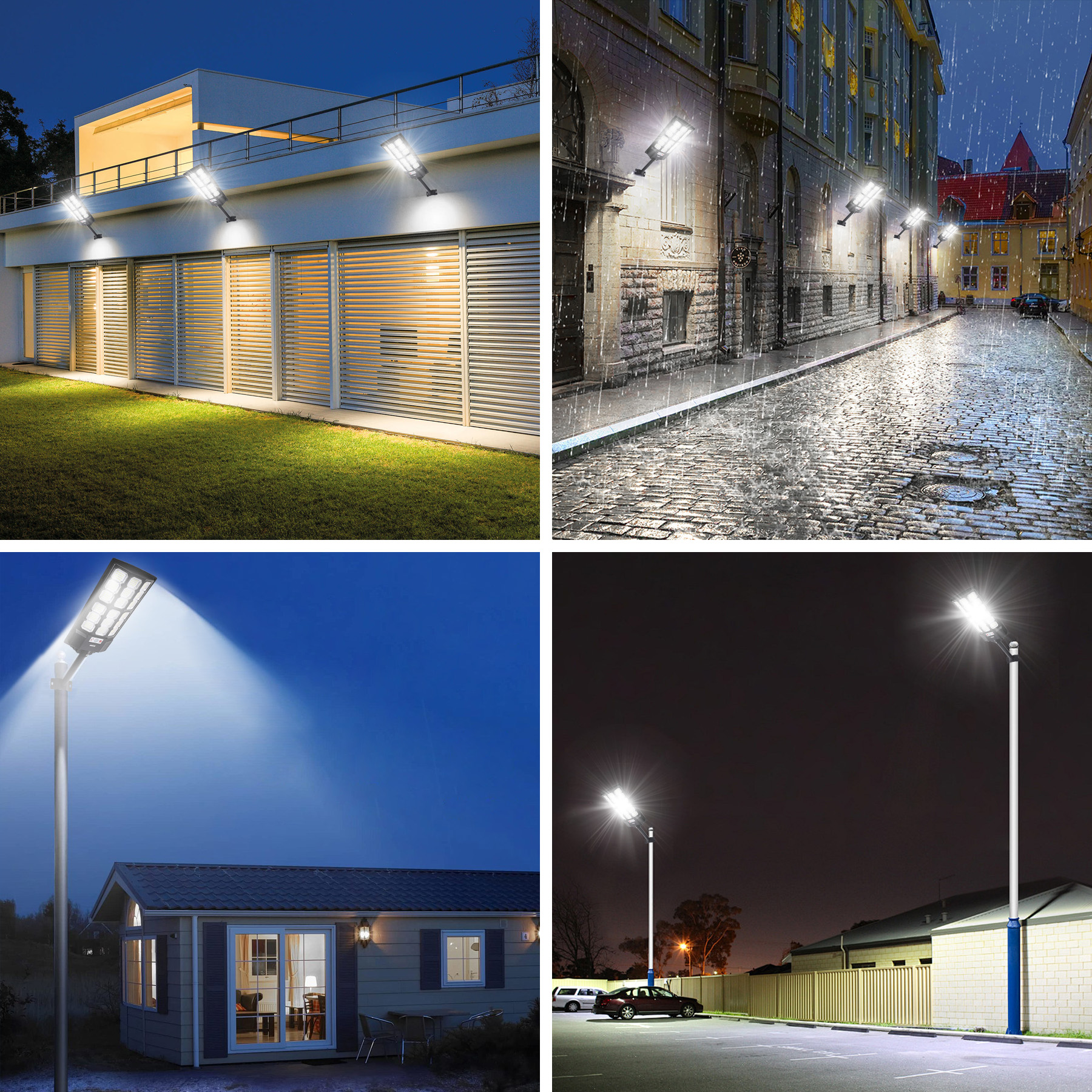 1200W Solar Street Lights Outdoor, IP66 Waterproof Solar Lights Outdoor 900,000 Lumens, 9000K Dusk to Dawn Security Flood Lights Motion Sensor with Remote Control for Yard, 2 Pack