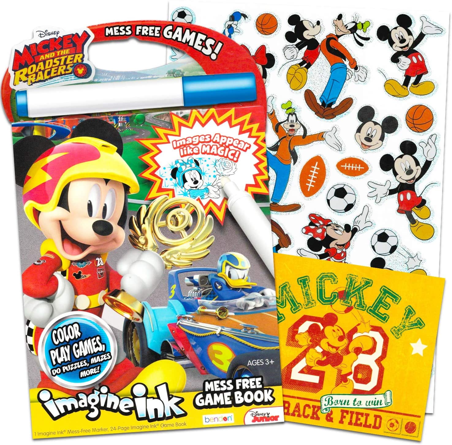 New Disney Mickey Mouse Imagine Ink Activity Book Marker Mess Free