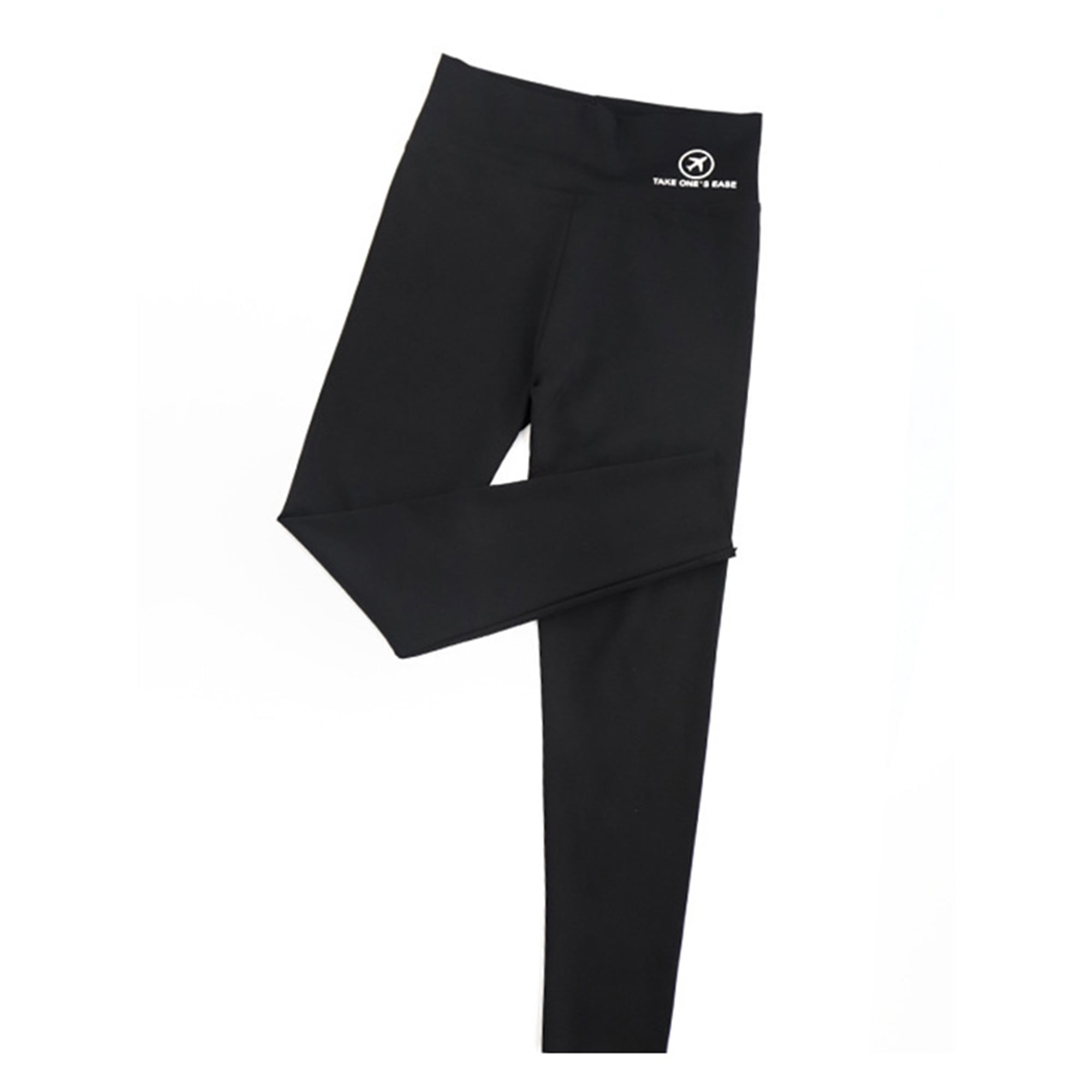 Innerwin Pants Solid Color Kids Trousers Winter Fleece Plain Leggings Black 160cm Walmart