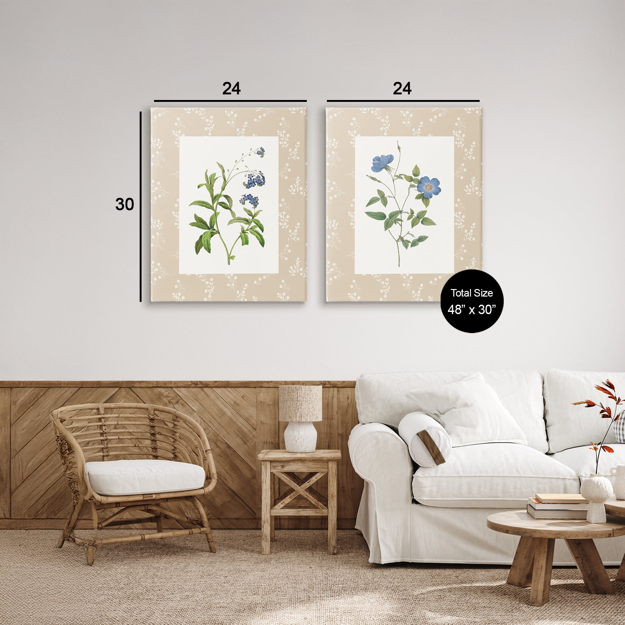 Stupell Industries Herbs on Beige Botanicals 2 Piece Canvas Wall Art Set, design by Val Rhodes