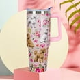 thumbnail image 4 of Poodle Tumbler Poodle Gifts 40 OZ 3D-Printed Insulated Cup Dog Lover Gift Travel Mug with Dogs Patterns and Vintage Florals(One Tumbler Included), 4 of 6