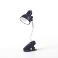 thumbnail image 1 of Lampe de Lecture à Pince Réglable Mini Lampe de Bureau de Table à Piles 4 3 5 2 Alimentée Camping Pince Portable Veilleuse, Noir, 1 of 1
