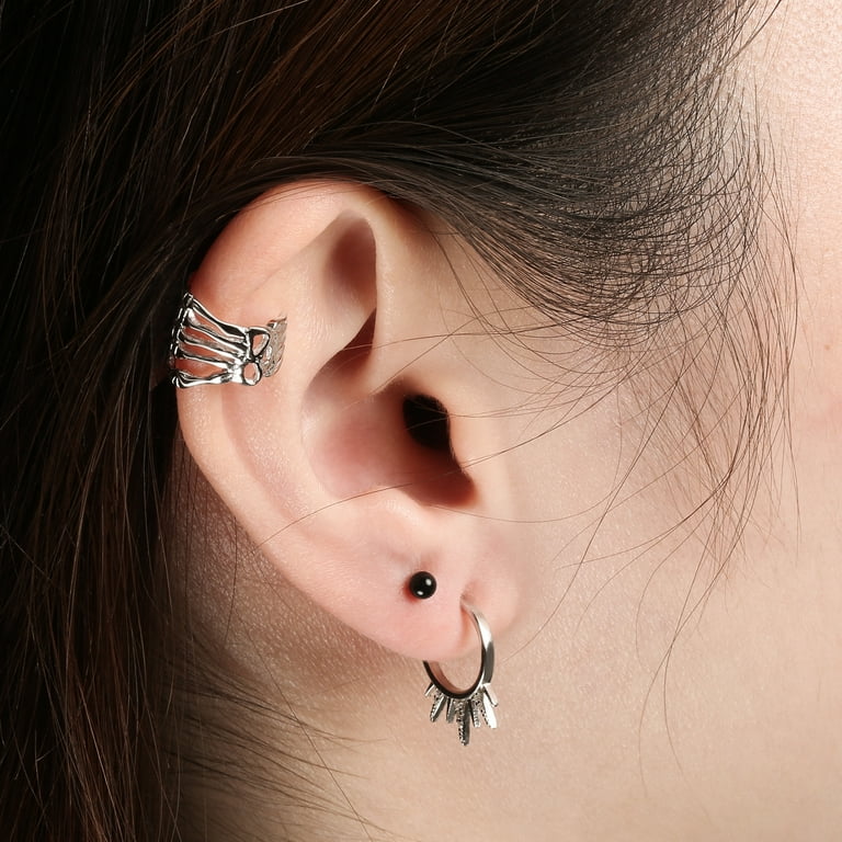 Biker earrings sale
