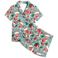 thumbnail image 4 of XAOFW Print Short Pajama For Girls Festive Holiday Sleepwear Soft Two Piece Outfit With Xmas Designs For Kids And Toddlers, 4 of 4