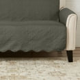 thumbnail image 3 of Great Bay Home Medallion Stitched Reversible Washable Pet Furniture Protector  (Love Seat,  Sage Green / Light Gray), 3 of 9