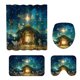 thumbnail image 1 of Juego De Cortina De Ducha Navideña Con Asiento De Inodoro Antideslizante Y Alfombrilla De Baño. Decoración De Baño De 4 Piezas. Navidad 2, 1 of 4