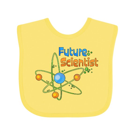 Inktastic Future Scientist with Atom Boys or Girls Baby Bib