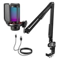 thumbnail image 1 of Set de micrófonos USB para juegos TONOR TC310+ con Boom Arm y RGB, 1 of 9
