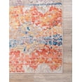 thumbnail image 6 of Unique Loom Basilica Collection Area Rug - Prado (4' 1" x 6' 1" Rectangle Orange/Beige), 6 of 7