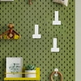 thumbnail image 4 of TEHAUX 2 Pcs Vertical Cup Drying Racks White Plastic Pegboard Hanging Accessories for Home, 4 of 8