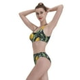 thumbnail image 6 of Picia Citrus Fruits Elegant Lemons Women's High Waisted Bikini Scoop Neck Swimsuit Two Pieces Bathing Suit-Small, 6 of 8