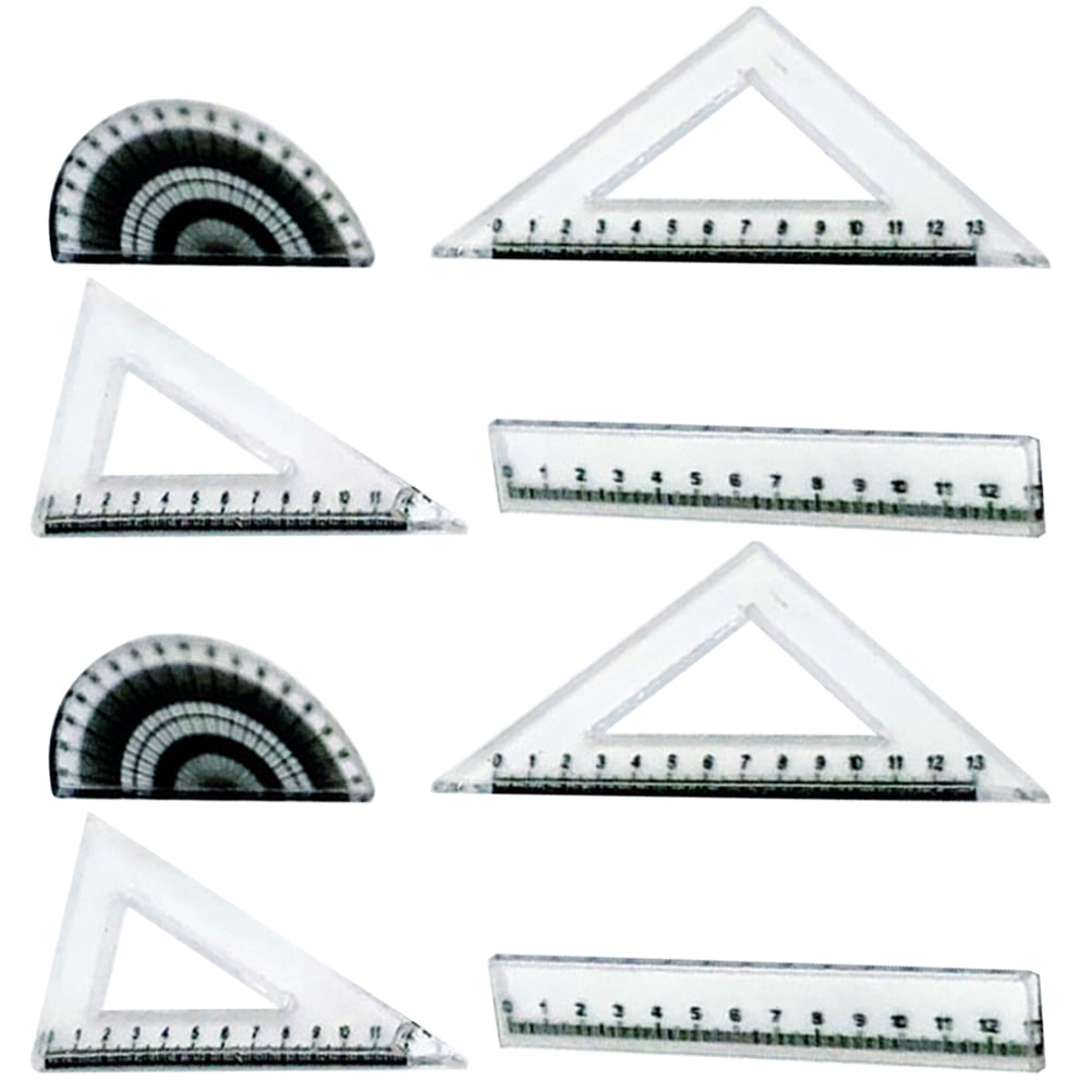 Shisuyan Doll House Accessories Protractor Drawing Square 2Set 1.1x0.2x0.02in