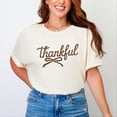 thumbnail image 3 of Thankful Coquette Distressed - Womens Garment Dyed Tee, 3 of 8