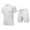 A White, variant on Timoontee Men's 2 Piece Waffle Sets Summer Casual Beach Vacation Sets Short Sleeve Hoodies with Drawstring Shorts Lightweight Hiking Workout Tracksuit Blue XXXL