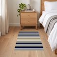 thumbnail image 3 of ODIKA 2'x3' Ultra-Soft Accent Mat, Striped Vintage Colorblock Bands Retro Pinstripe Panel Rhythm None Washable, Bare feet friendly, Easy Care Indoor rug for Bedside, Footrest, 3 of 7