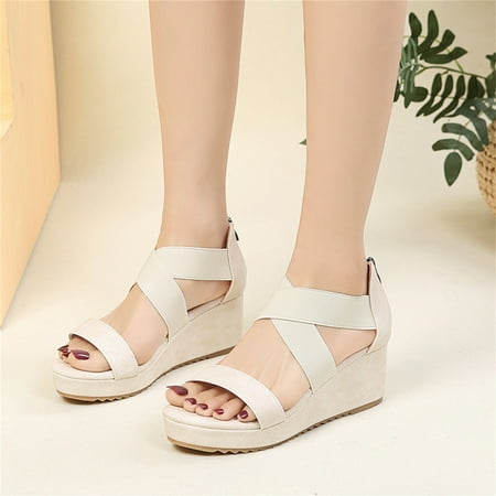 

DAETIROS Sandals for Women- Prevalent Leisure Womens Sandals Beige Size 6