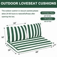 thumbnail image 2 of Outdoor Loveseat Cushion Set, 48 x 24, Water Repellent, Fade Resistant, Cushion Set for Patio Love Seat Sofa Cushions Couch, Bench, and Swing, 2 of 8