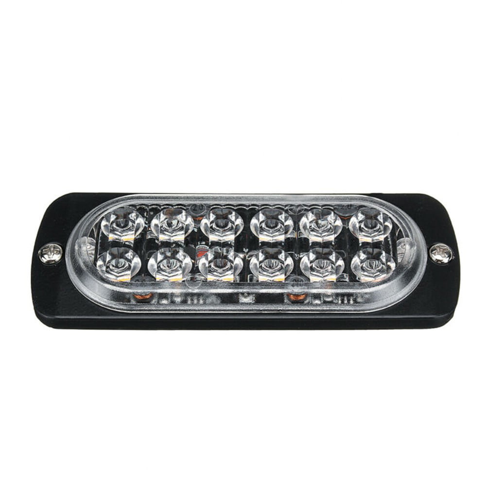 Details about   2* Amber 12LED 36W Constantly Bright Strobe Light Bar Warning Lamp For Car Truck 