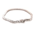 thumbnail image 3 of 925 Sterling Silver White Natural Zircon Bracelet, 3 of 3