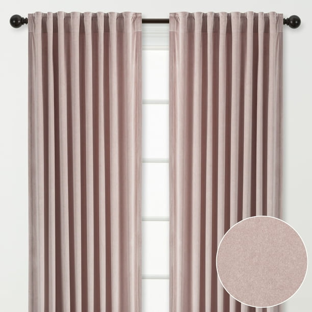 Chanasya Pink Velvet Curtains Panel Set 2 Piece Classy Partial Blackout Curtain Room Darkening Ds For Living Bedroom Patio Window Treatment 108 Inch Length Long Blush Com Chanasya Pink Velvet Curtains Panel Set, Blush Pink Velvet Curtain Panels