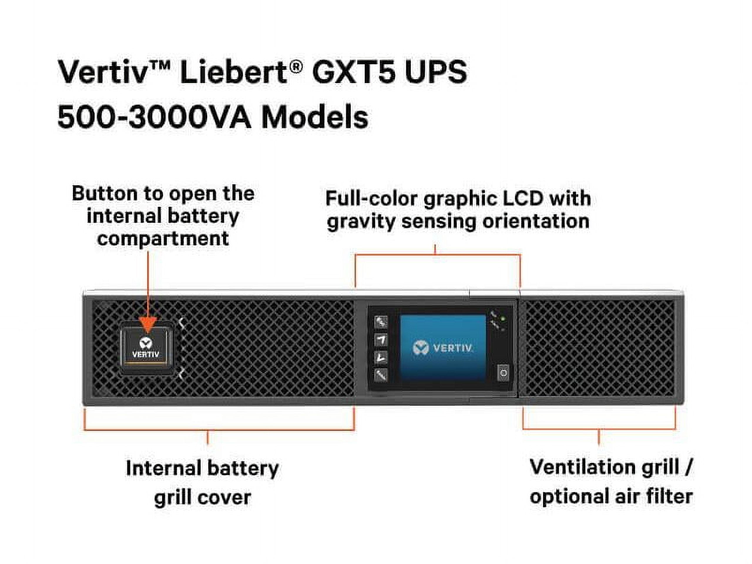 Vertiv Liebert GXT5 1500VA/1350W 6 x 5-15P Single Phase UPS GXT51500LVRT2UXL