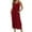 Red, variant on Elainilye Fashion Dresses for Women 2024 Casual Solid Floral Printed Sleeveless Split Knee-High Dress Long Dress with Pocket,Blue