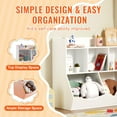 thumbnail image 5 of KFFKFF 5 Cabinets Wooden Storage Children's Cabinet Toy Storage Organizer with Bookshelf White, 5 of 9