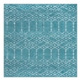 thumbnail image 4 of Unique Loom Paxon Trellis Collection Area Rug - Maeve (5' 3" Square Teal blue/Ivory), 4 of 7