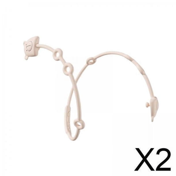 Soporte de correa de silicona,Soporte de correa de juguete de silicona ajustable para recién nacidos,Clips para chupete Clip de correa de cuerda antipérdida,Soporte de silicona para vasitos