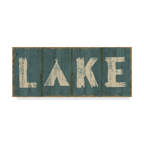 Trademark Fine Art 'Lake Lodge V Blue' Canvas Art by Sue Schlabach