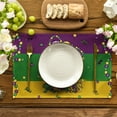thumbnail image 3 of Sm:)e Irises Mask Carnival Mardi Gras Placemats Set of 4, 12x18 Inch Seasonal Carnival Holiday Table Mats for Party, Kitchen & Dining Decoration, 3 of 7