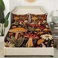 thumbnail image 4 of Erosebridal Groovy Flowers Sheet Set Twin Size, 70S Retro Floral Bed Sheets 80S 90S Hippie Flower Fitted Sheet Vintage Boho Psychedelic Mushrooms Top Sheet 2 Pieces With 1 Pillow Case, 4 of 6
