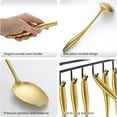 thumbnail image 5 of 304 Stainless Steel Matte Kitchen Utensils Set, 11 Pcs Long Metal Cooking Utensils Set, Gold Cooking Utensils Set, Dishwasher Safe, 5 of 13