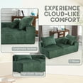 thumbnail image 2 of MOONMISS Boucle Upholstered Deep Seat Modern 2-Seater Lazy Leisure Sofa with 3 Pillows-Emerald, 2 of 5