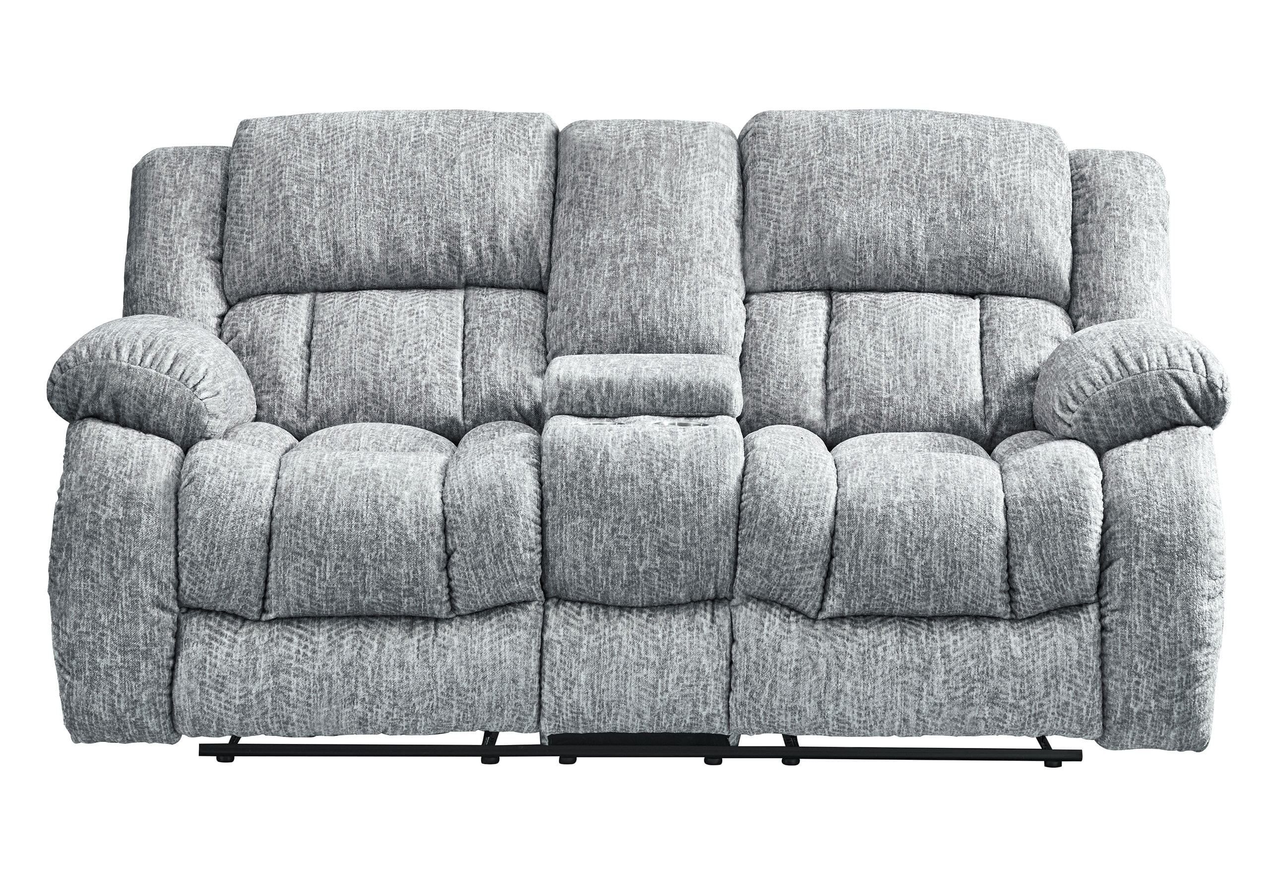 U250 GREY RECLINING SOFA/CONSOLE RECLINING LOVESEAT