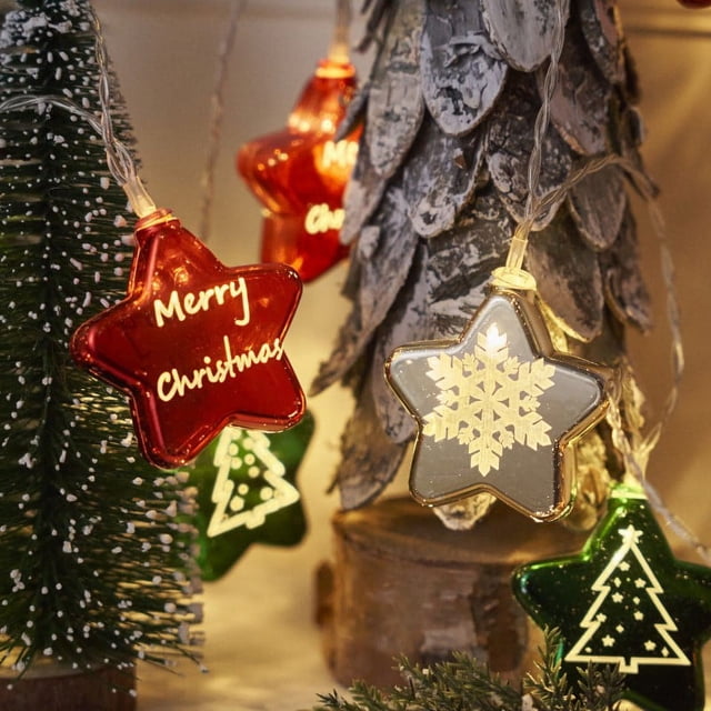 Decoración Luminosa de Navidad, Iluminación Festival al Interior y Exterior,Cadena de Luz Impermeable con 8 Modos de Iluminación