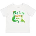 thumbnail image 3 of Inktastic My Lita Loves Me Boys Grandson Dinosaur Boys Baby T-Shirt, 3 of 5