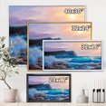 thumbnail image 4 of Designart 'Blue Waves Breaking At The Beach Landscape III' Nautical & Coastal Framed Canvas Wall Art Print, 4 of 5